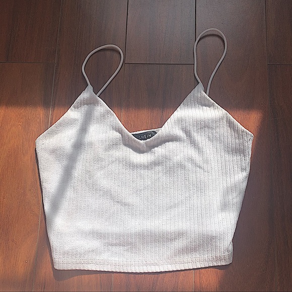 SHEIN Tops - SHEIN WHITE CAMI CROPPED TOP
